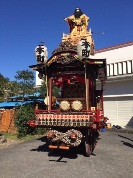 伊那本町山車改修工事（一本柱後立人形山車）