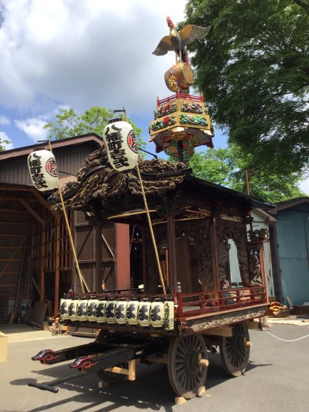 八王子市指定有形文化財八幡旧一・二丁目山車改修工事(一本柱後立人形山車)
